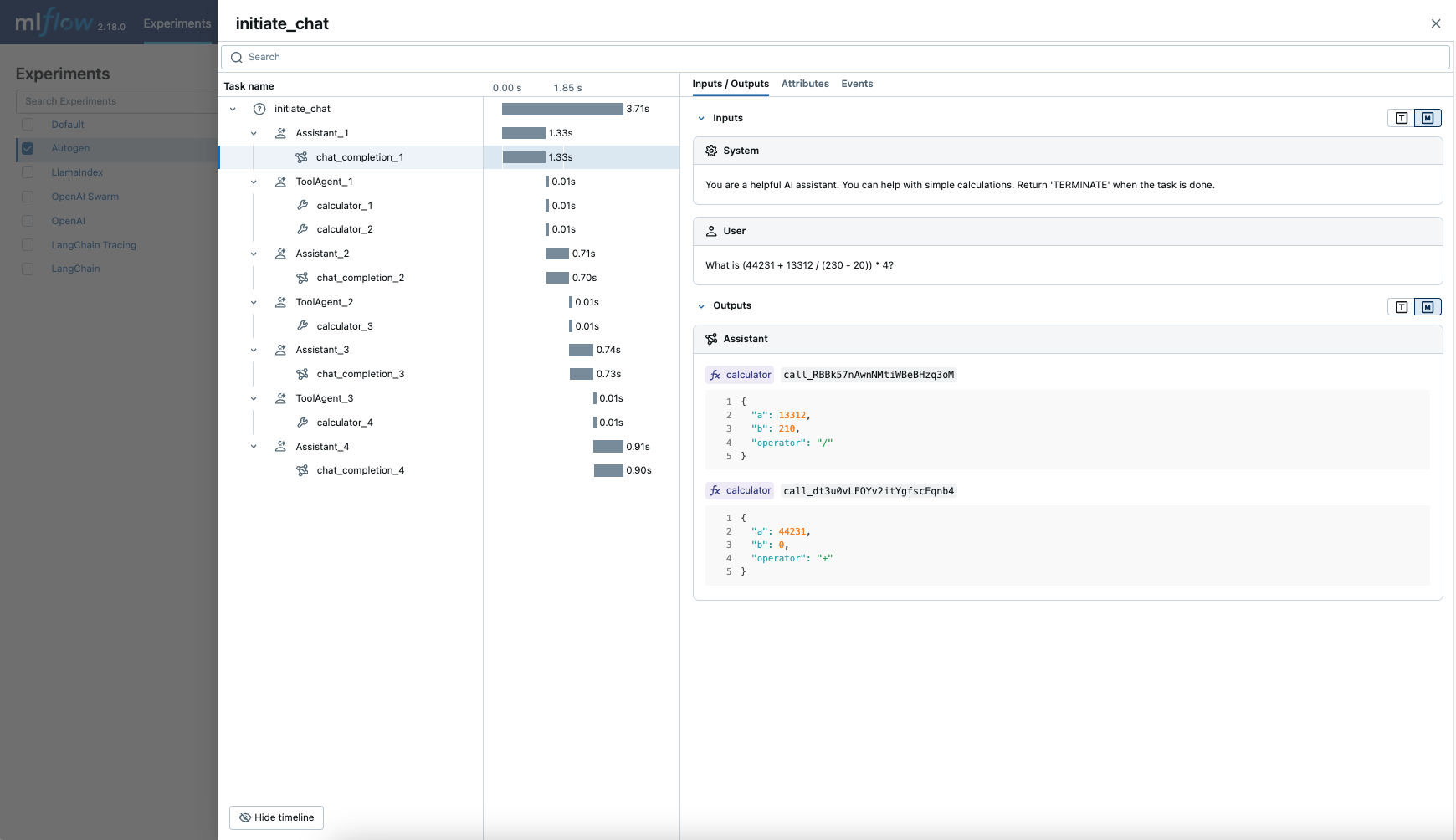 AG2 Tracing via autolog