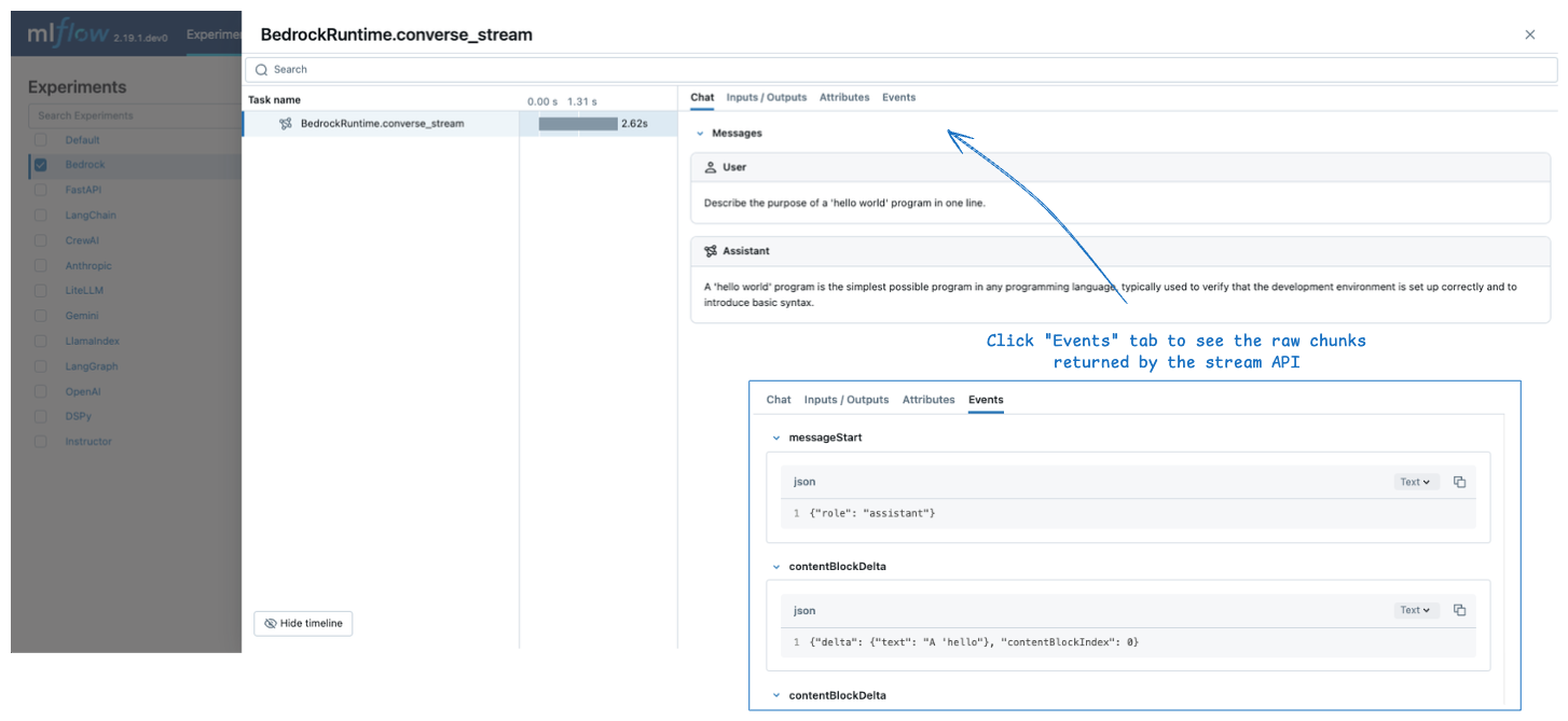 Bedrock Stream Tracing