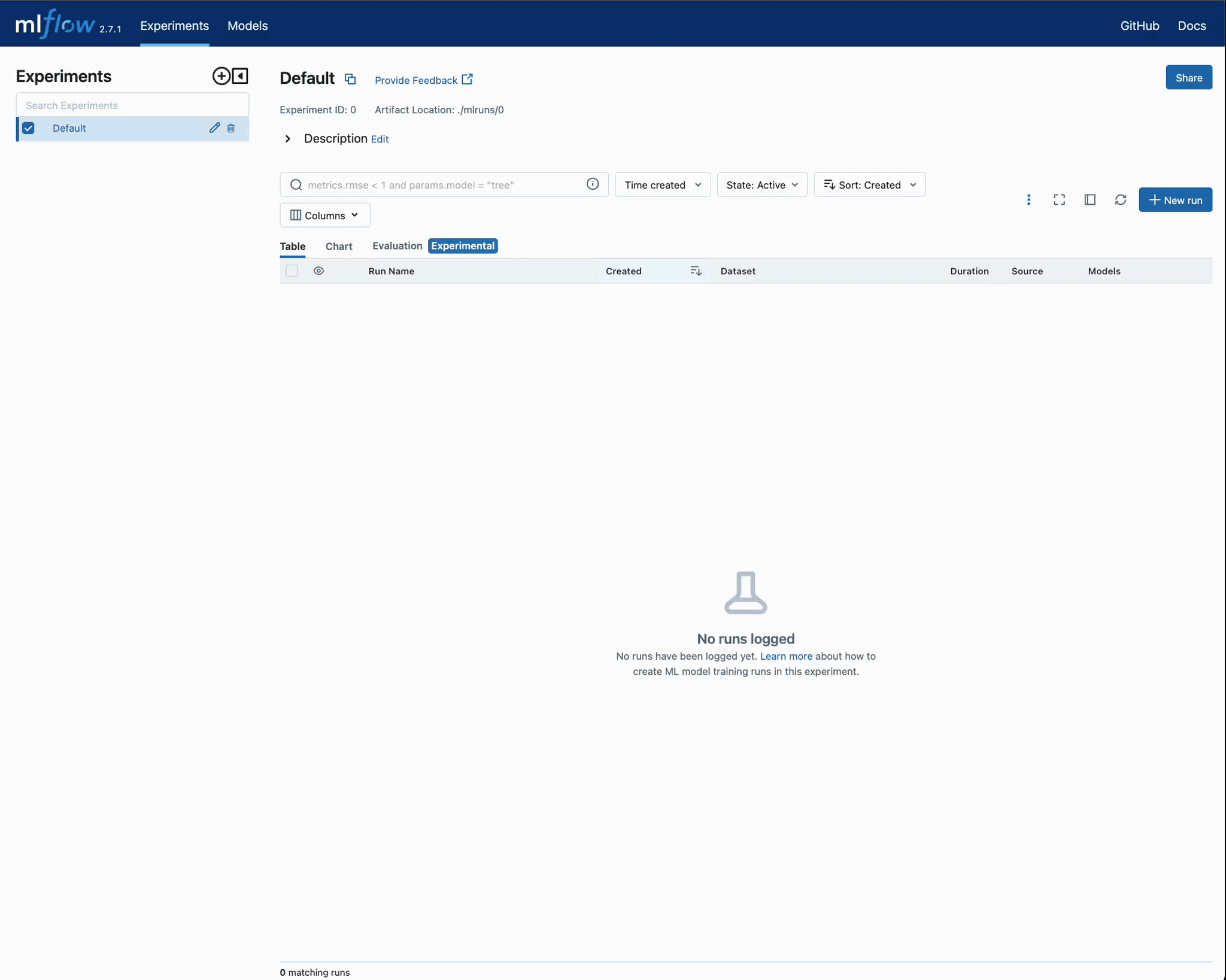 Hyperparameter tuning no child runs