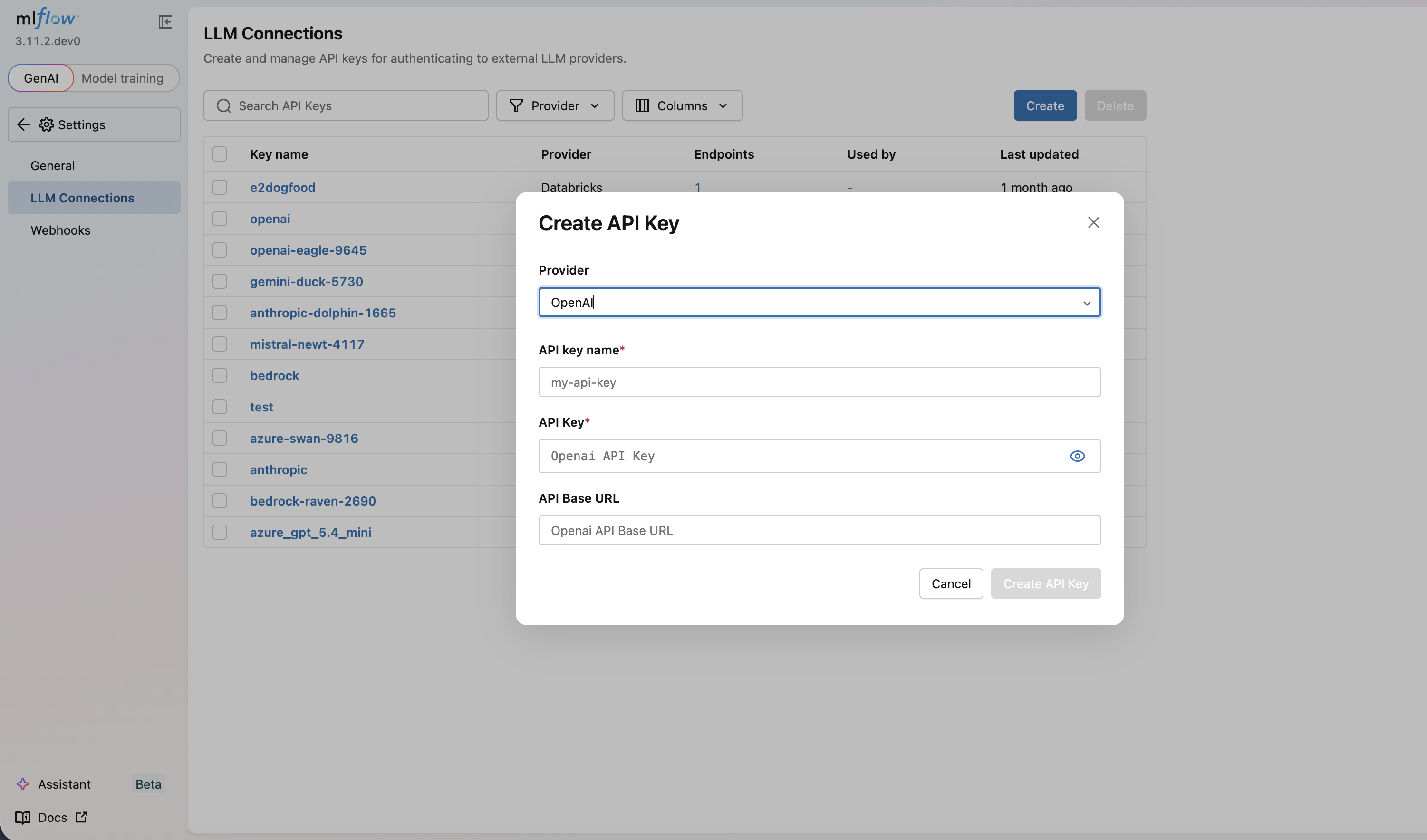 Create LLM Connection
