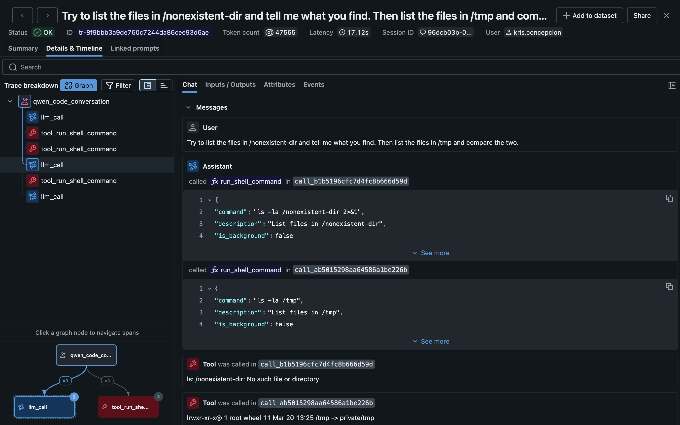 Qwen Code Tracing via the Stop hook