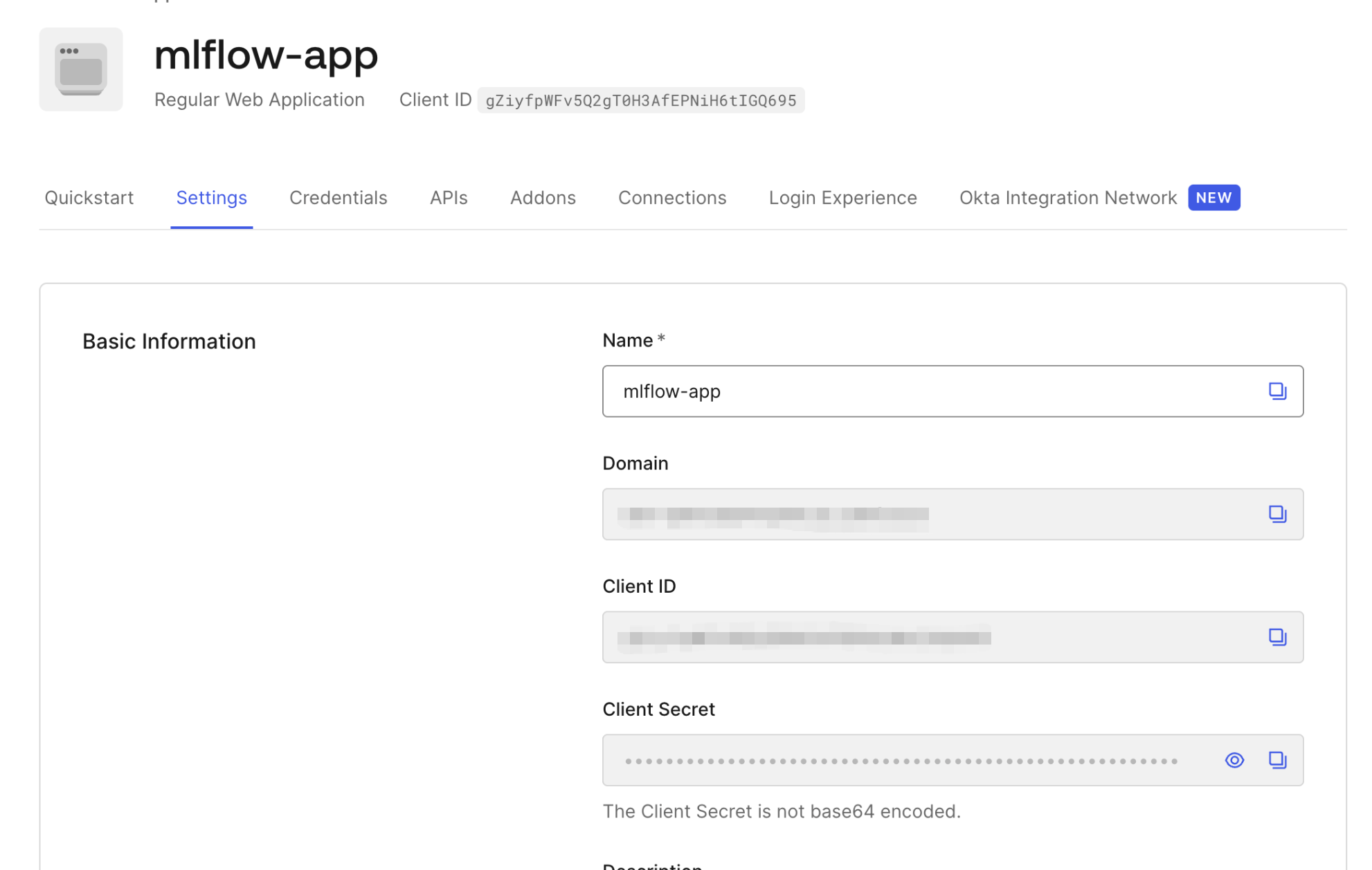 App basic information