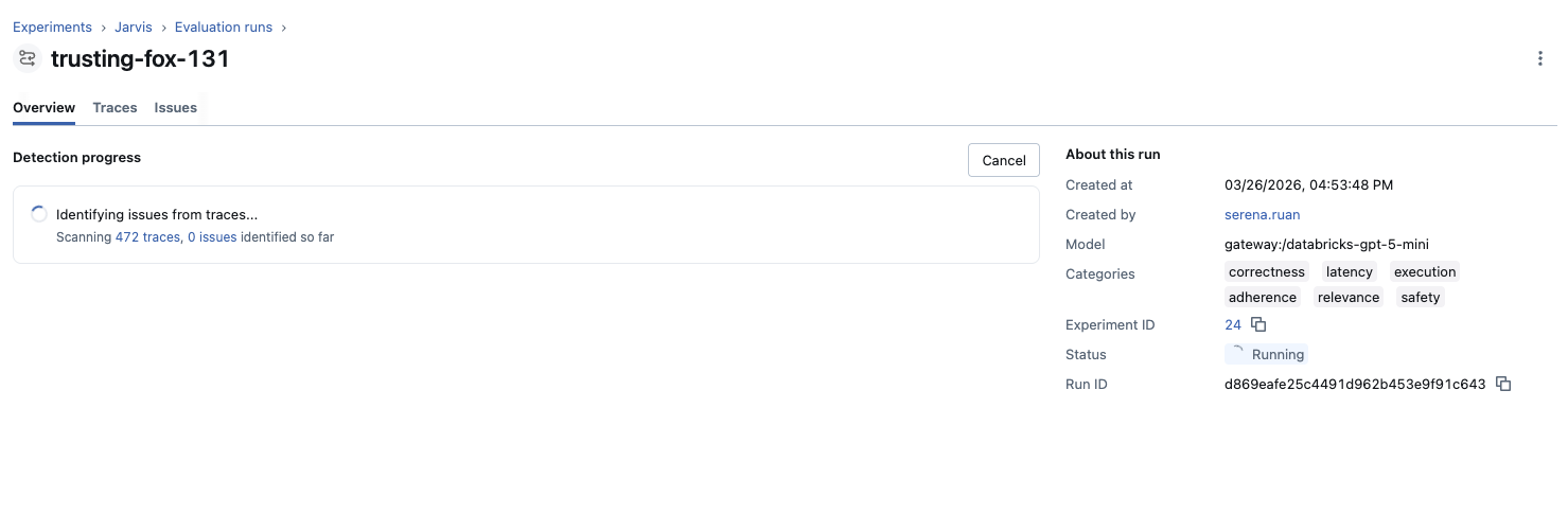 Issue detection in progress